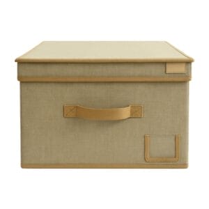 Organizer armadio in tessuto beige 50x40x25 cm