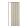 Porta a soffietto in PVC colore rovere chiaro con venature in rilievo