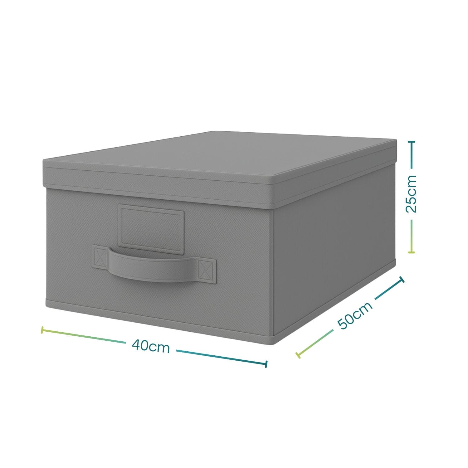 Contenitore pieghevole Oxford con coperchio e misure 50x40x25 cm