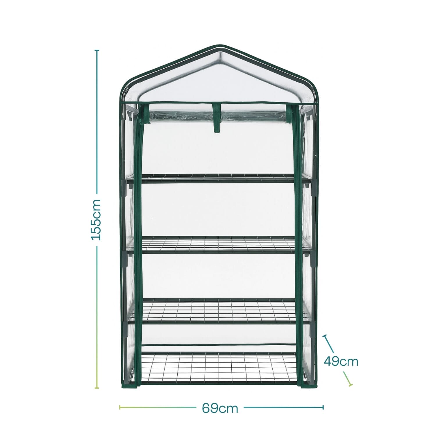 Serra da giardino 4 ripiani 155x69x49 cm