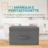 Contenitore Oxford con maniglia e porta etichette per facile catalogazione