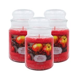 Set 3 candele profumate in giara da 510 gr Mela speziata