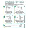 Istruzioni montaggio porta a soffietto in PVC con guida superiore e maniglia ergonomica