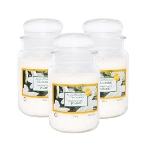 Set 3 candele profumate in giara da 510 gr Gelsomino