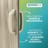 Maniglia ergonomica e chiusura magnetica porta a soffietto in PVC