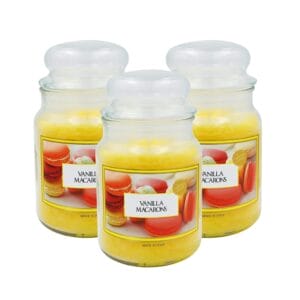 Set 3 candele profumate in giara da 510 gr Vaniglia Macarons