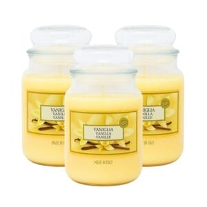 Set 3 candele profumate in giara da 510 gr Vaniglia