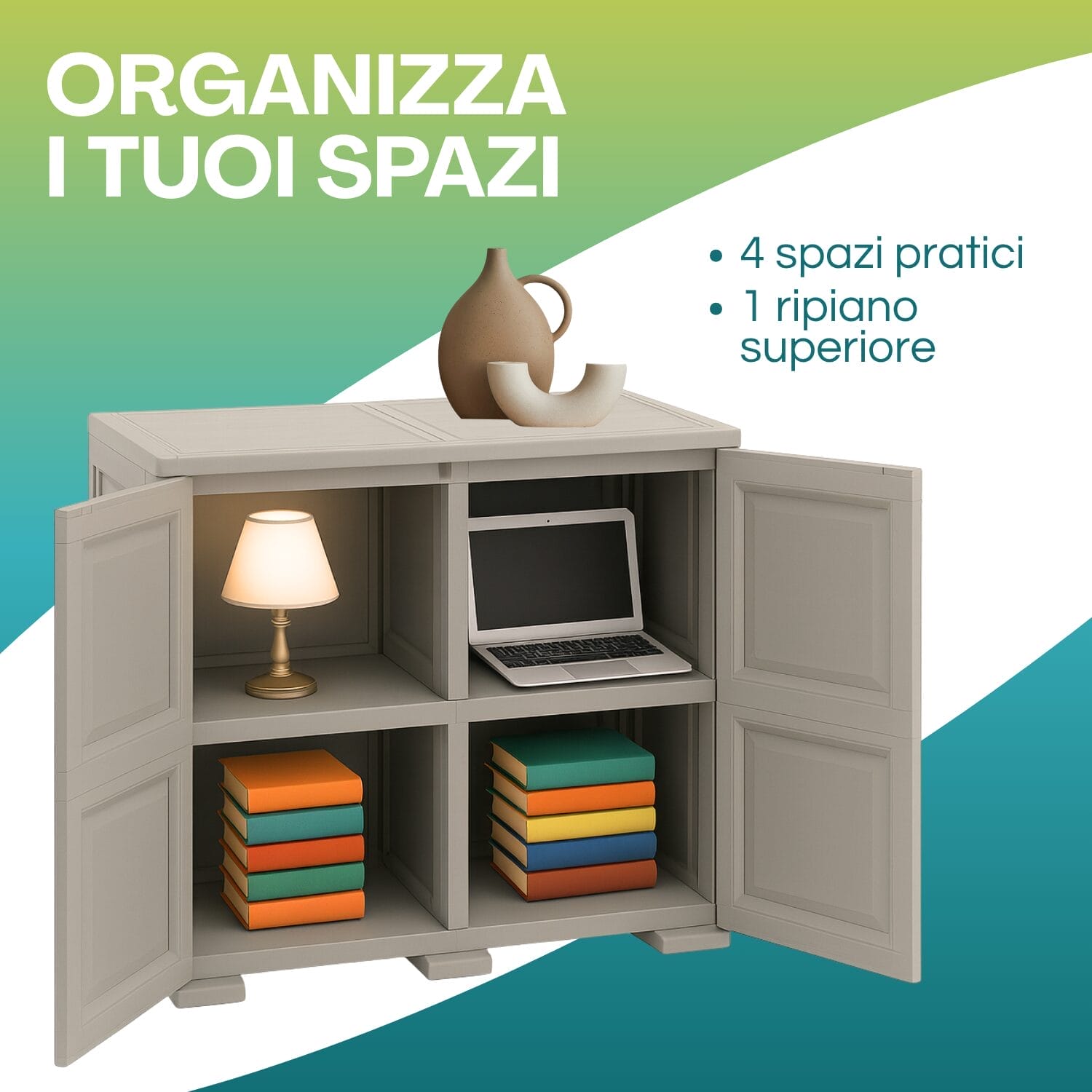 Mobile talpa effetto legno con finitura realistica e materiale anti-UV