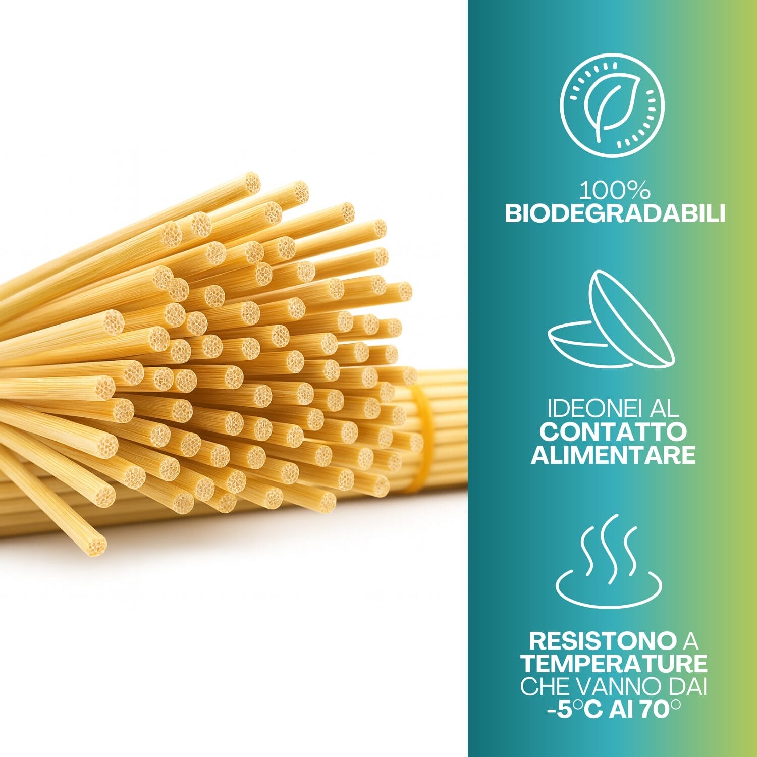 Spiedini in legno biodegradabili per alimenti resistenti al calore e al contatto