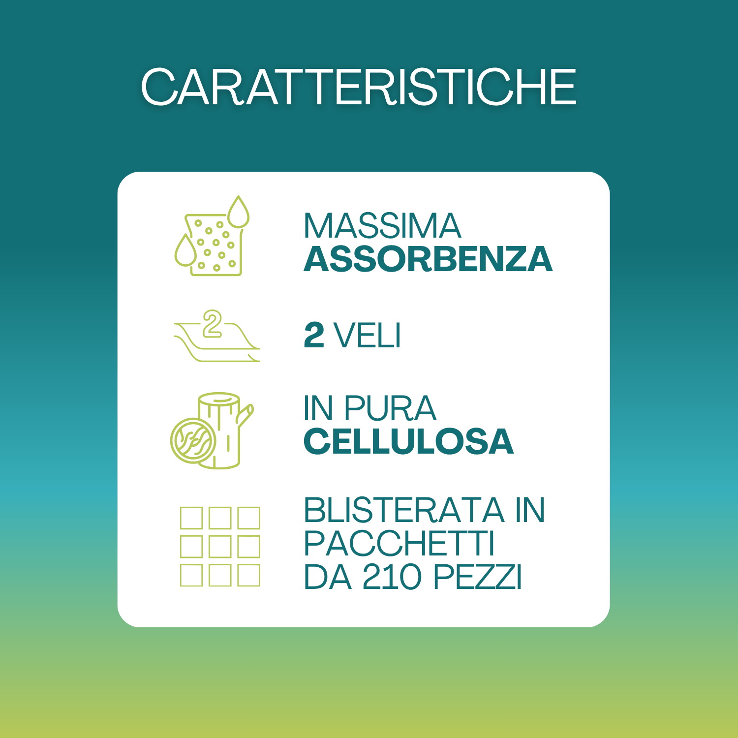 Caratteristiche asciugamani V-Fold 2 veli in pura cellulosa alta assorbenza 210 pz