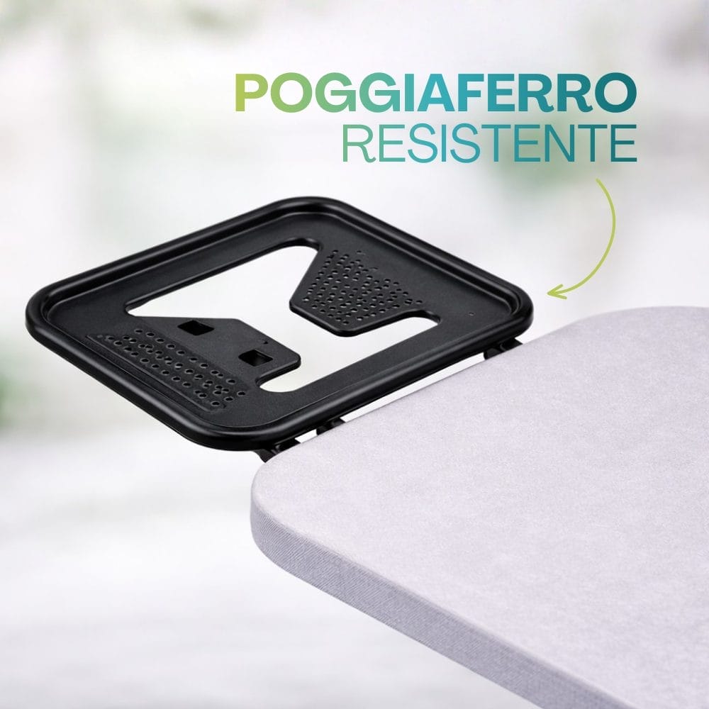 asse da stiro poggiaferro Asse da stiro con poggiaferro resistente supporto ferro da stiro