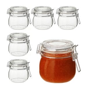 Barattolo di vetro tondo ermetico da 500 ml