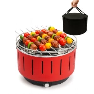 Barbecue portatile a carbonella con ventilazione elettrica