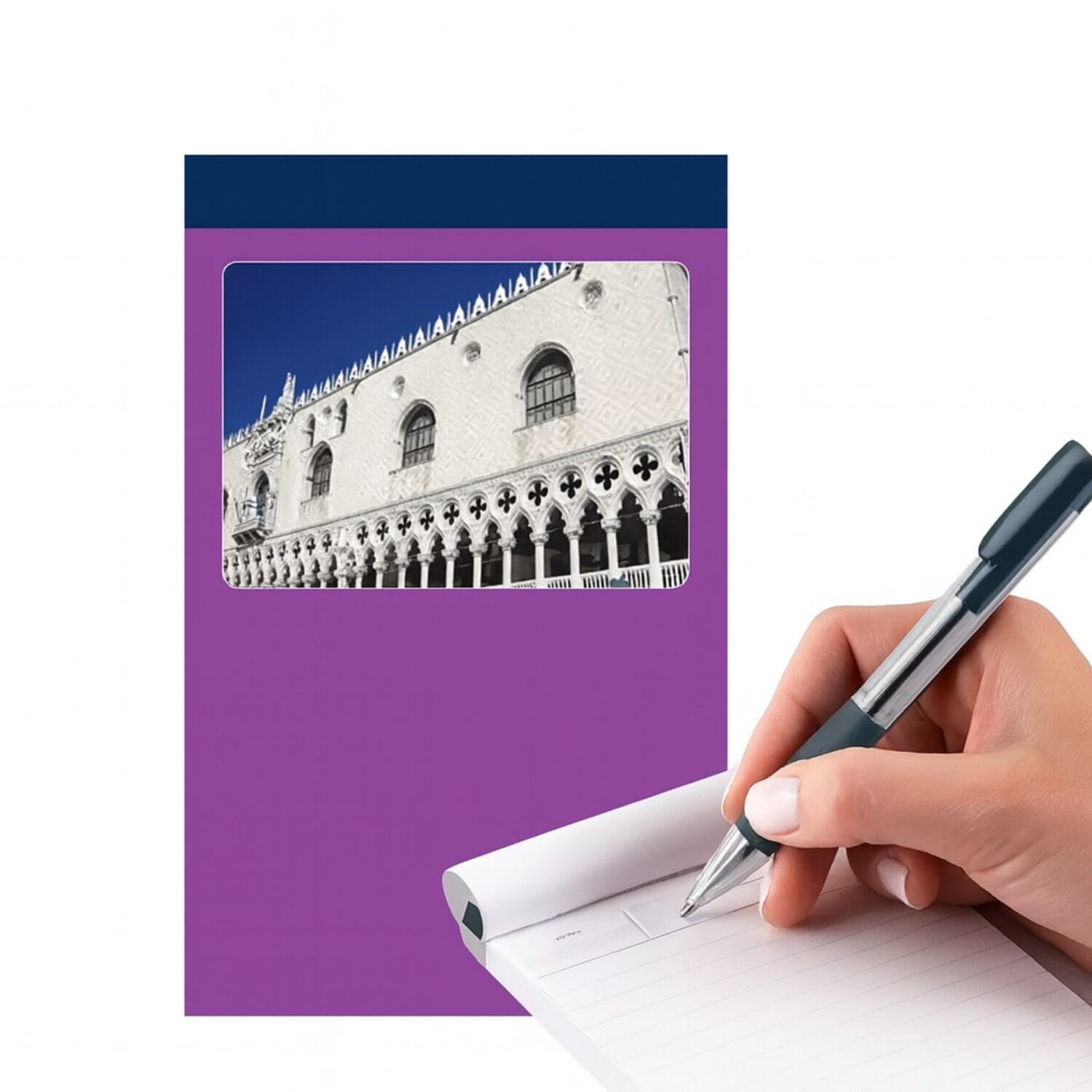 Blocco comande per ristoranti e pizzerie con copertina viola formato 10x17 cm