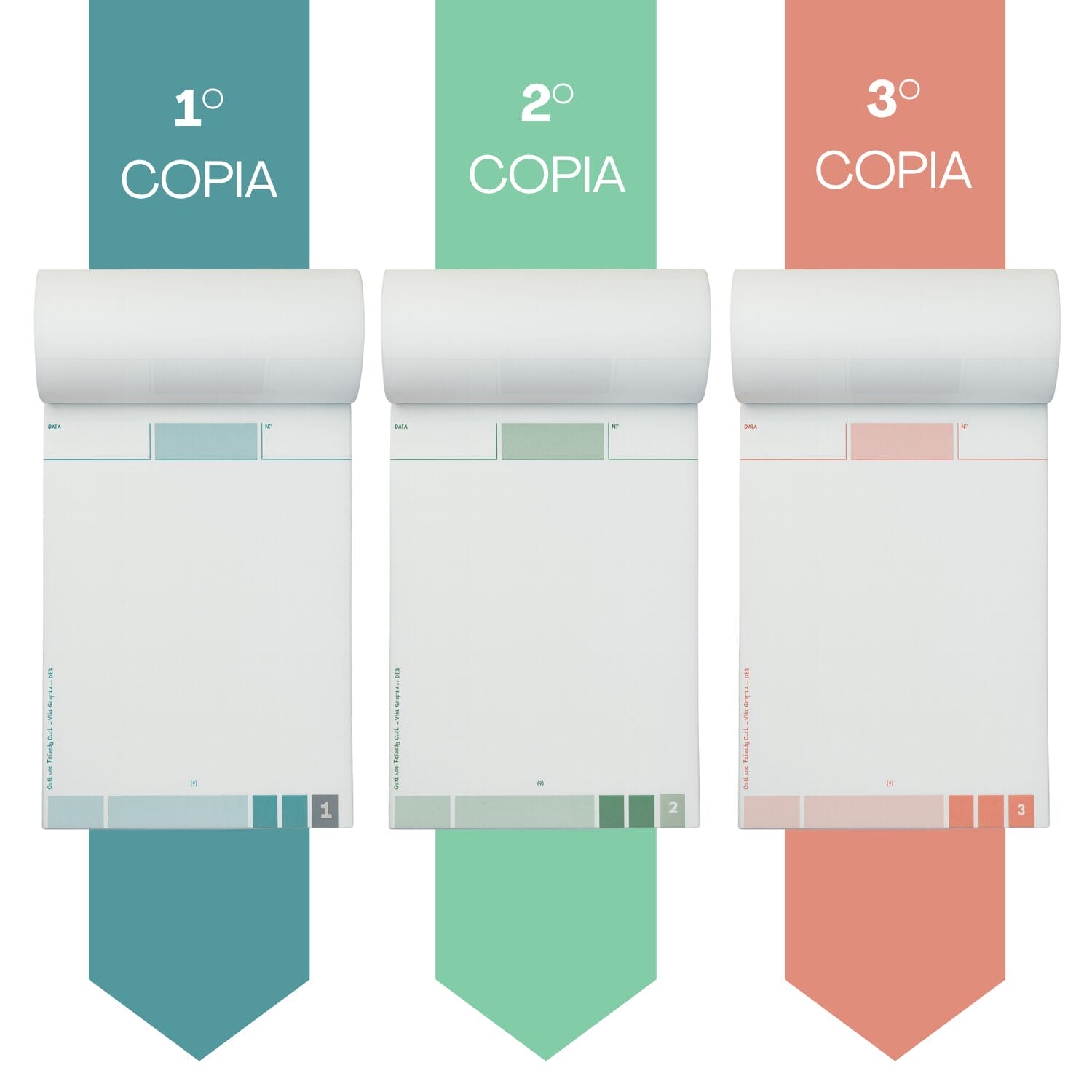 Blocco comande 25 moduli triplice copia 10x17 cm per ristoranti e bar