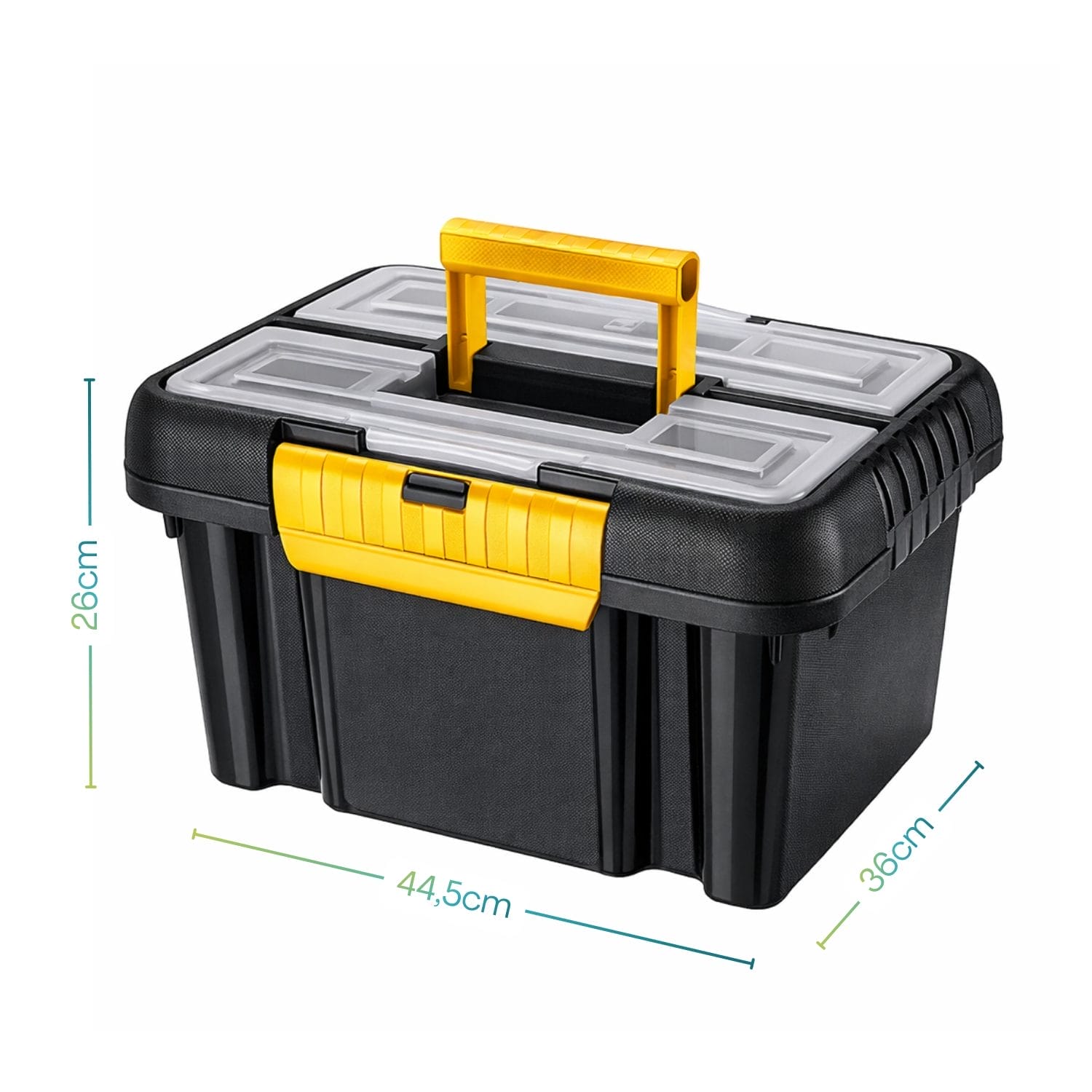 Cassetta attrezzi 25L dimensioni 44x36x26 cm