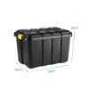 box attrezzi misure Baule porta attrezzi 150 litri con ruote e dimensioni 79x52x52 cm in plastica rigida