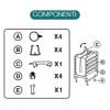 brandina con materasso componenti Componenti brandina pieghevole con ruote ganci chiave e kit montaggio