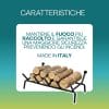 brucialegna in ferro battuto caratteristiche Brucialegna in ferro battuto per camino con supporto robusto e design italiano