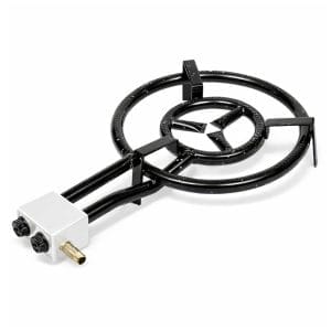 Paellero a gas doppio in acciaio smaltato