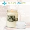candele in giara durata Candela profumata Fiori Bianchi in vetro con durata 100 ore e coperchio