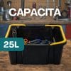 cassetta attrezzi grande capacità Cassetta attrezzi 25 litri con doppia maniglia e grande capacità