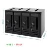 cassetta-postale-misure Cassetta postale condominiale nera 42x30x18 cm Made in Italy con chiavi incluse