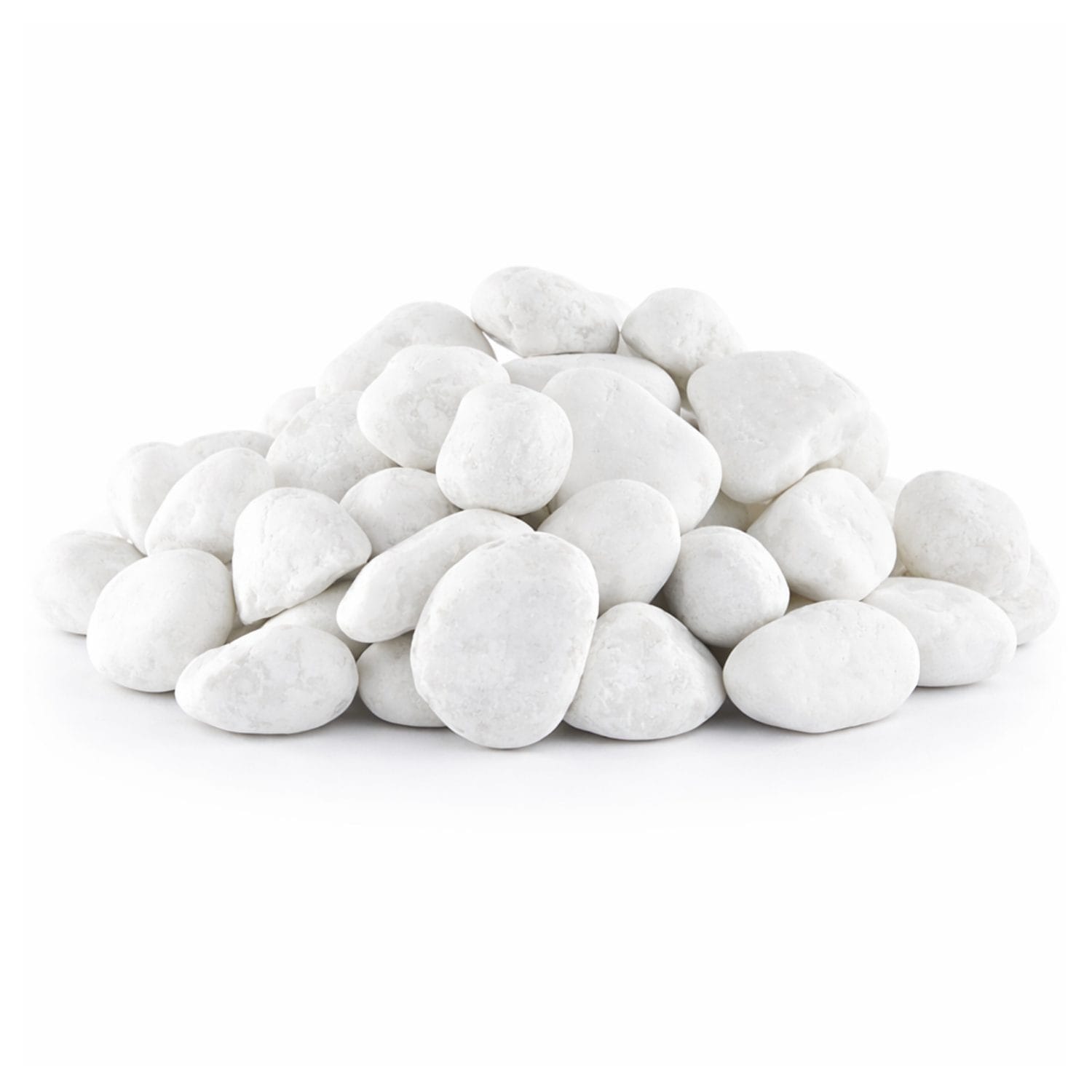 Ciottoli bianchi da giardino in ghiaia naturale con angoli arrotondati