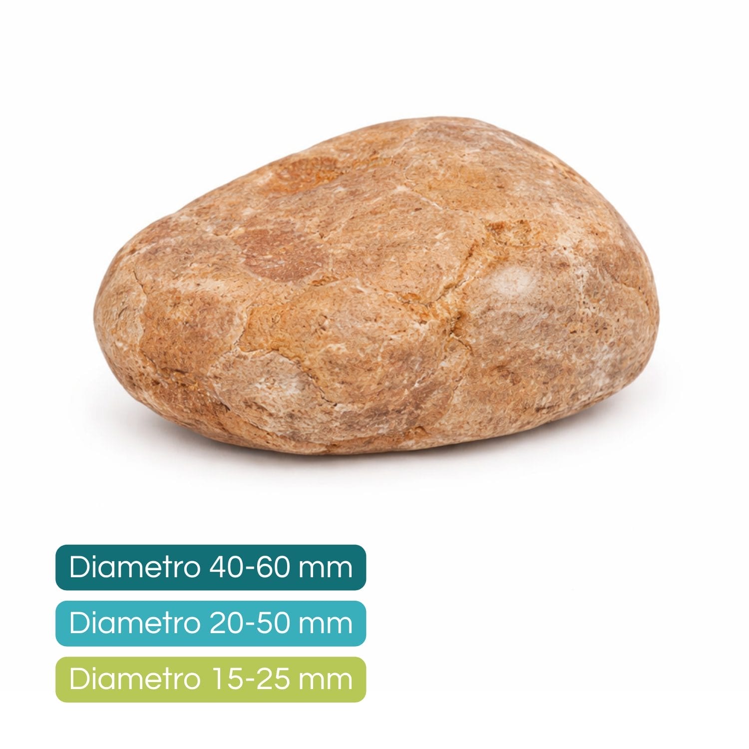 Ciottolo di marmo Rosso Verona arrotondato con diametro 40–60 mm per uso decorativo