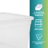 Dettagli contenitore 43 litri plastica trasparente impilabile con chiusura a scatto