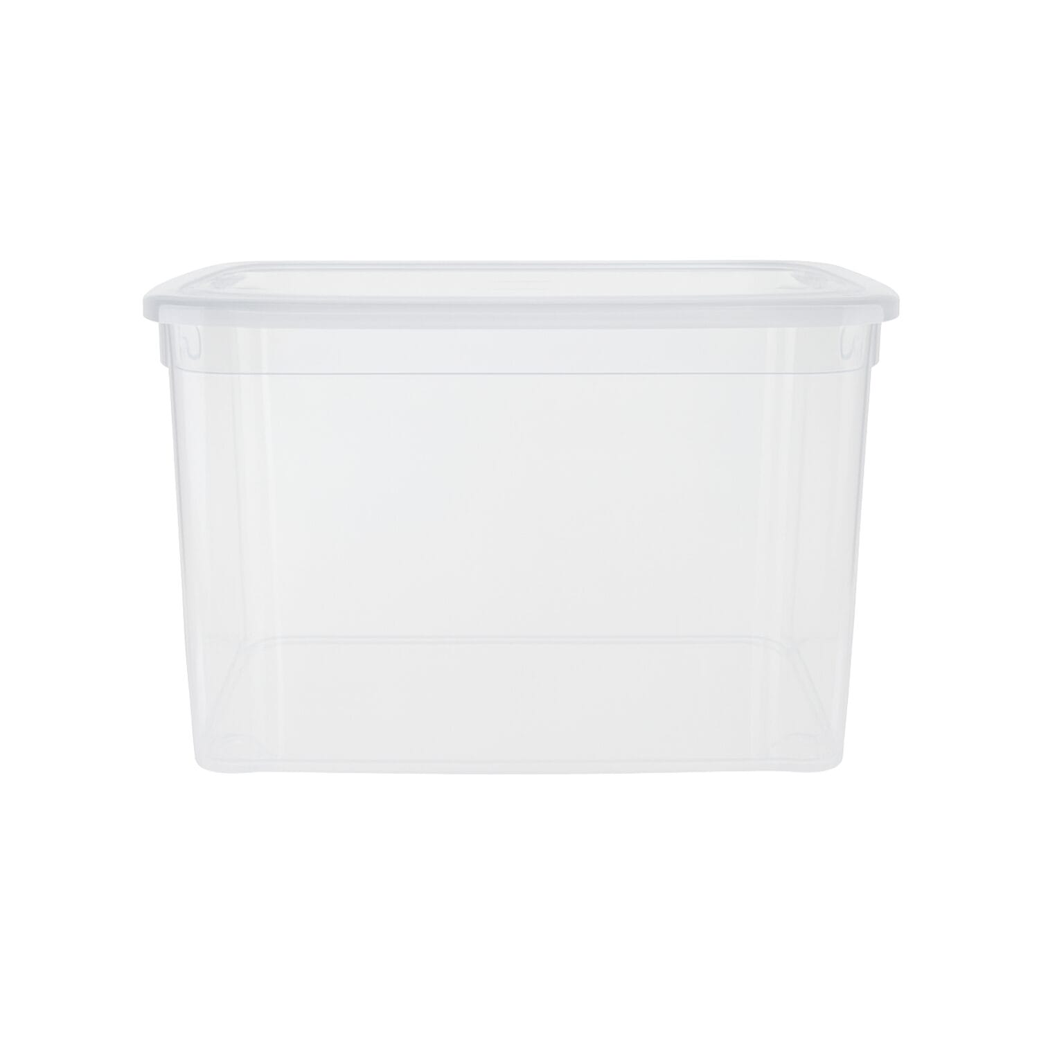 Scatola contenitore plastica 43 litri trasparente con coperchio resistente