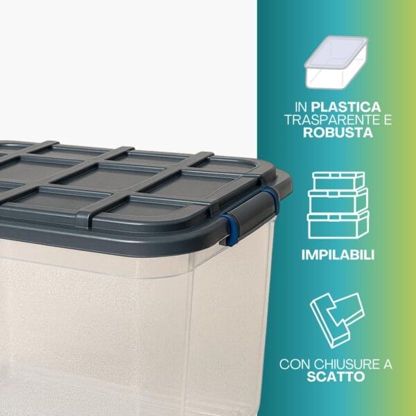 Certeo Contenitore Impilabile In Plastica Capacità 9 4 L