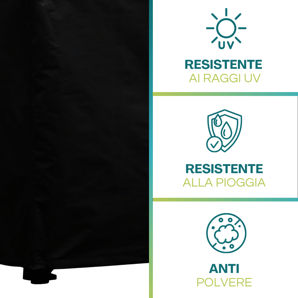 copertura per tavolo e 4 sedie dettagli Copertura tavolo esterno resistente ai raggi UV alla pioggia e alla polvere