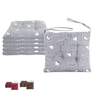 Set 6 Cuscini per sedie 40×40 cm fantasia Cuori