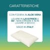 cuscino memory caratteristiche Cuscino doppia onda in memory foam con fodera in aloe vera lavabile, Made in Italy