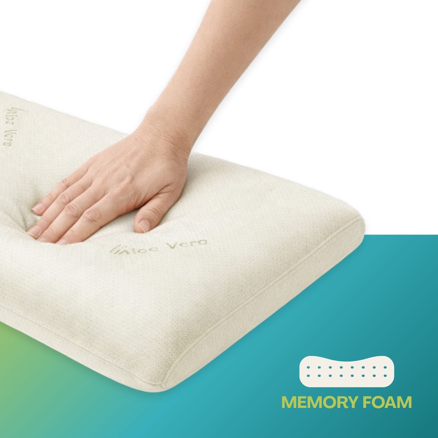Guanciale in memory foam doppia onda con effetto automodellante e supporto ergonomico
