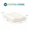 cuscino memory misura Cuscino doppia onda in memory foam 65x40 cm con altezza differenziata 9 e 11 cm
