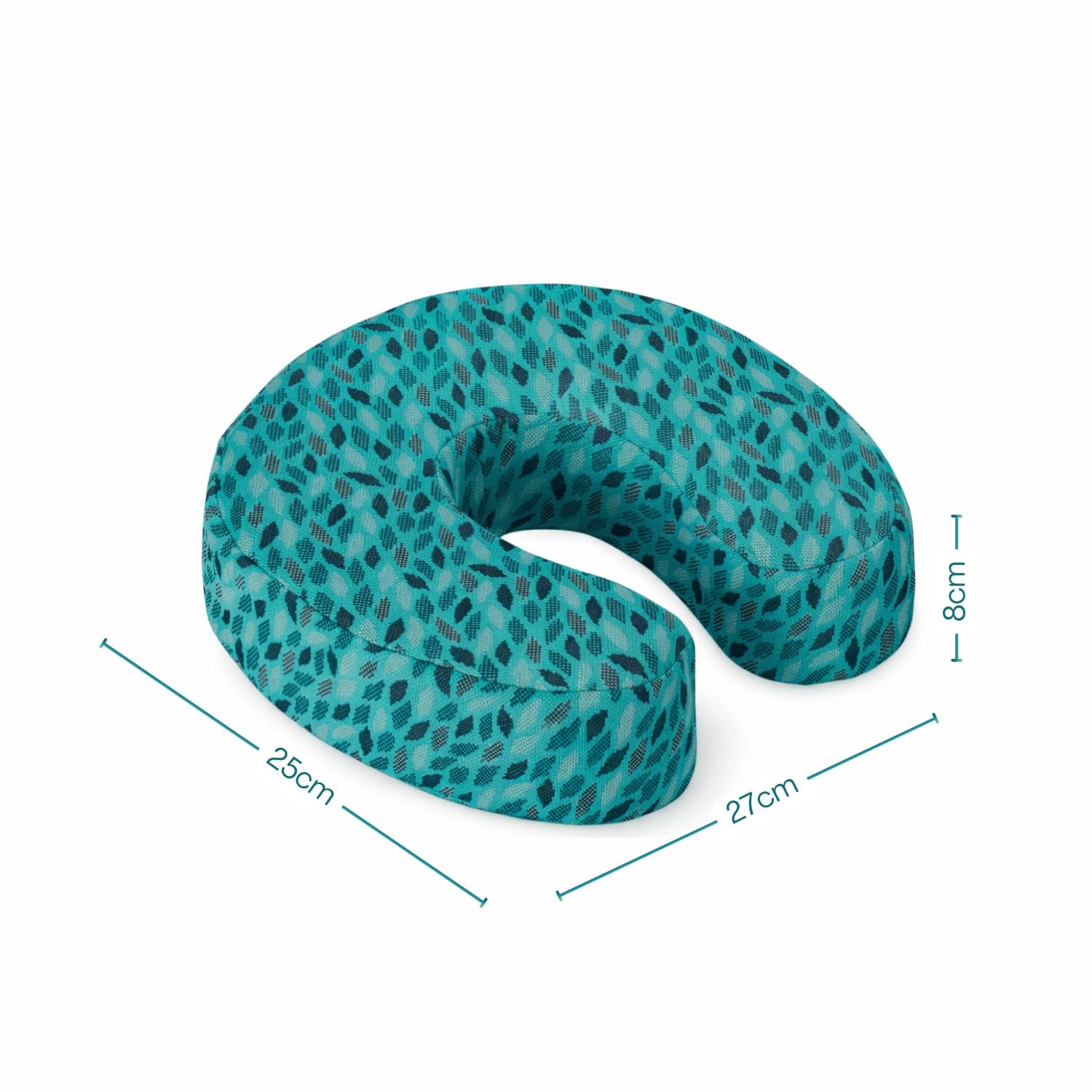 Cuscino da viaggio cervicale dimensioni 27x25x8 cm in memory foam