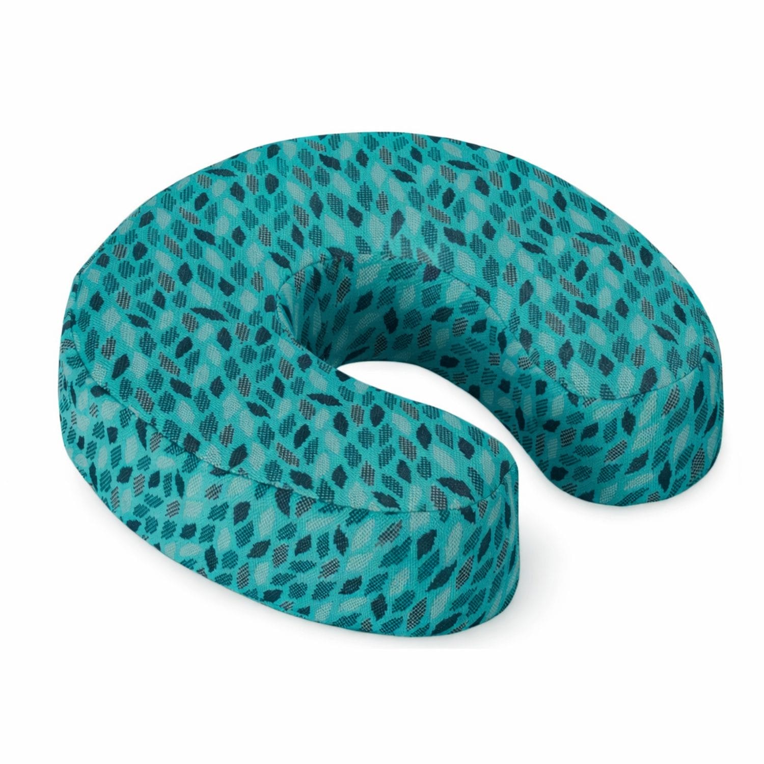 Cuscino cervicale da viaggio verde in memory foam ortopedico