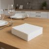 doppiovelo-bulky-coreografica Tovaglioli bianchi BulkySoft su tavola apparecchiata per ristoranti o casa