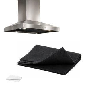 Filtro cappa carboni attivi Nero 40×80 cm