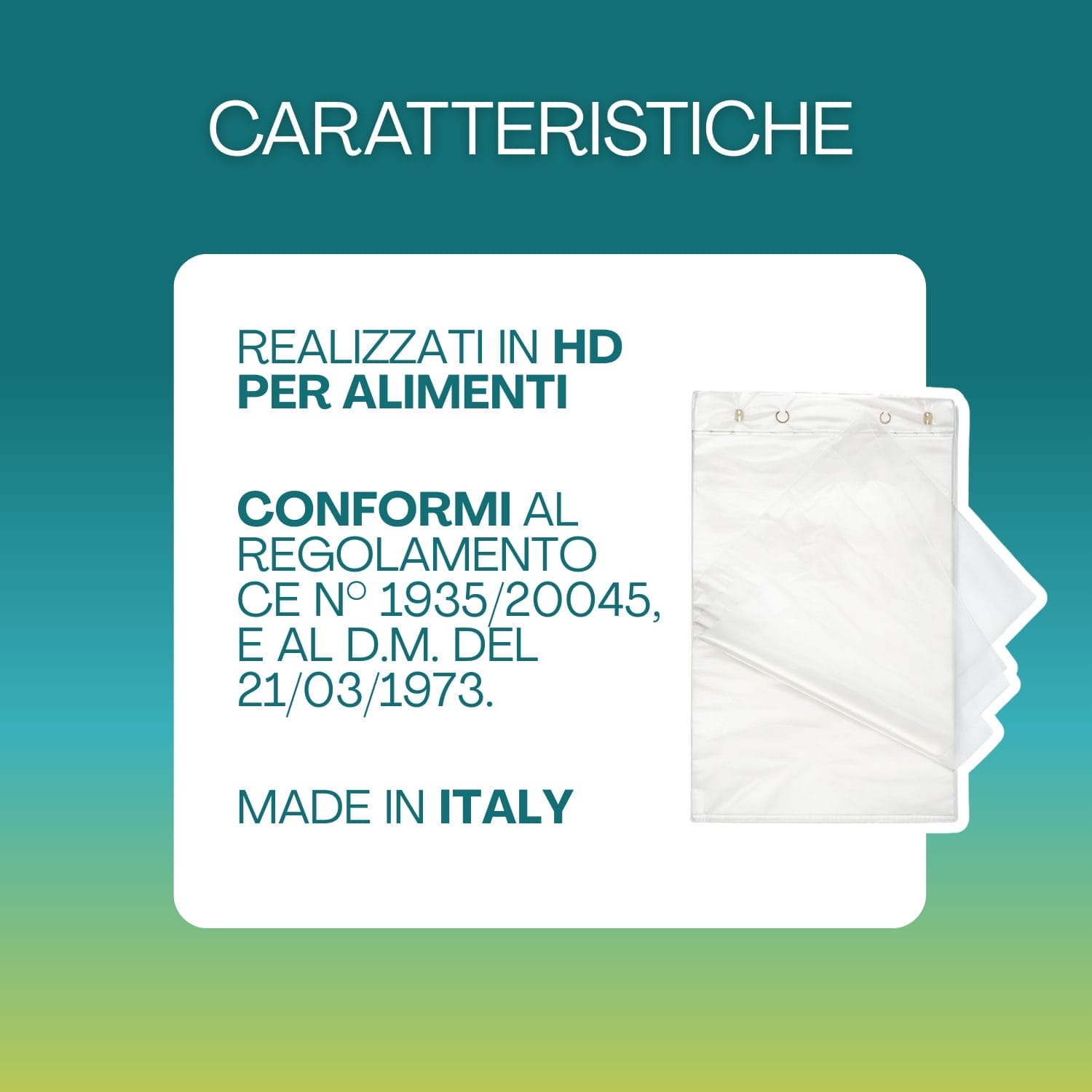 Fogli a strappo HD per alimenti conformi CE 1935/2004 e made in Italy