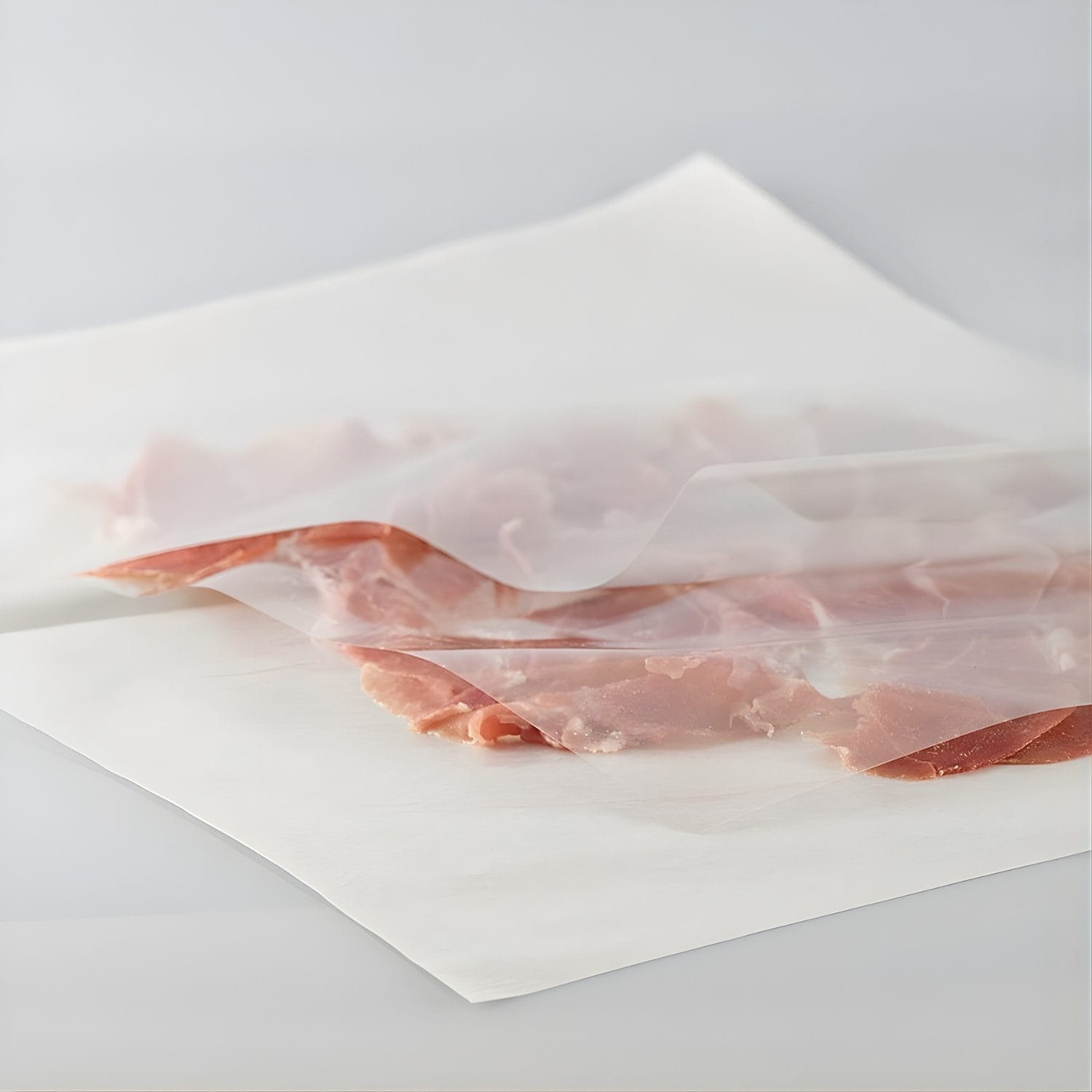 Fogli separatori trasparenti per affettati e carne, ideali per alimenti