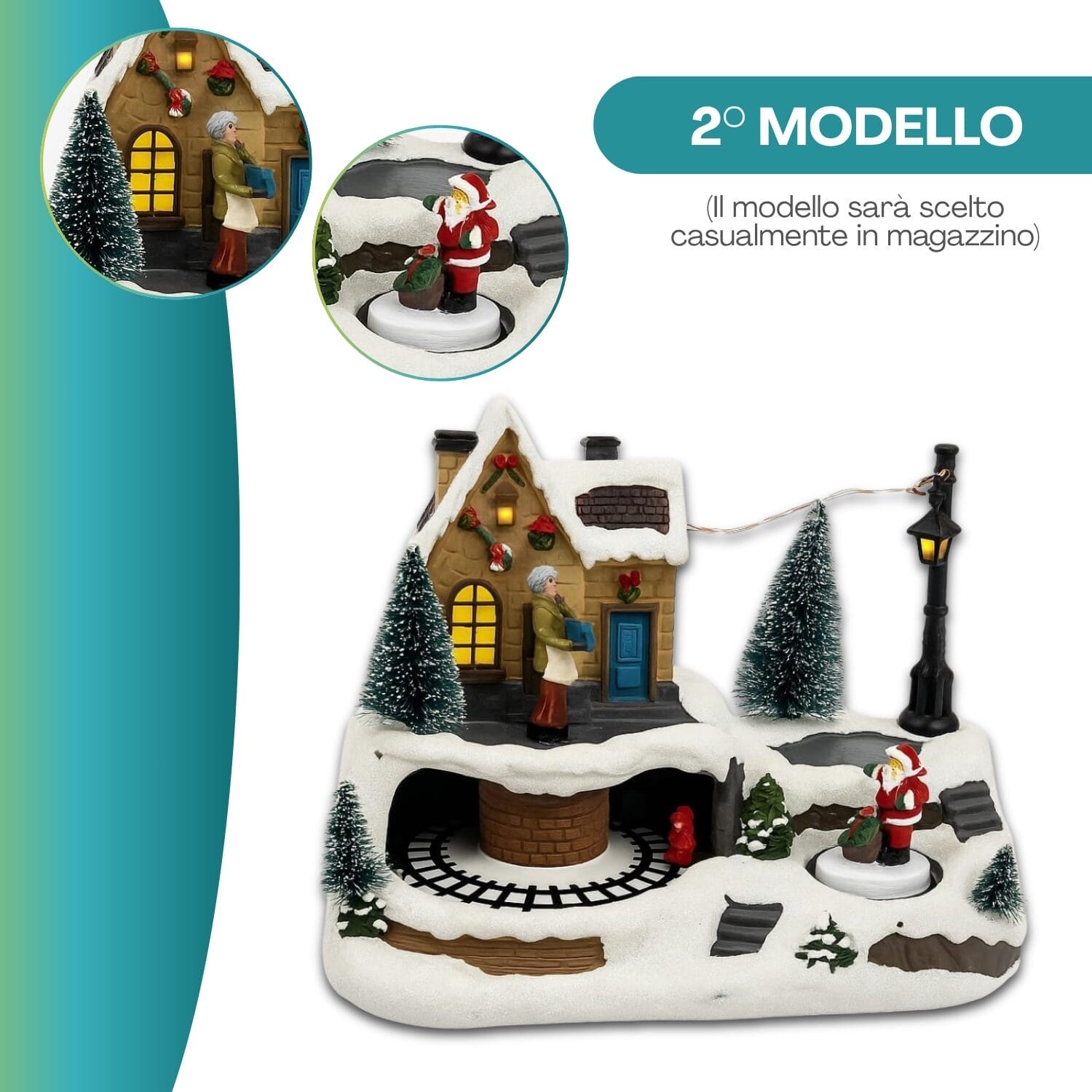 giostrina-di-natale-2 Decorazione natalizia Paluplus con luci LED e scena invernale animata