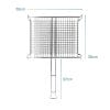 Griglia barbecue con misure: 35x35 cm e manico da 37 cm per uso su braciere