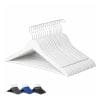 grucce in legno bianco principale Grucce in legno bianche con gancio in metallo set appendiabiti resistenti