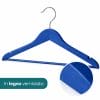 grucce in legno blu materiale Grucce appendiabiti in legno verniciato blu resistenti per armadio