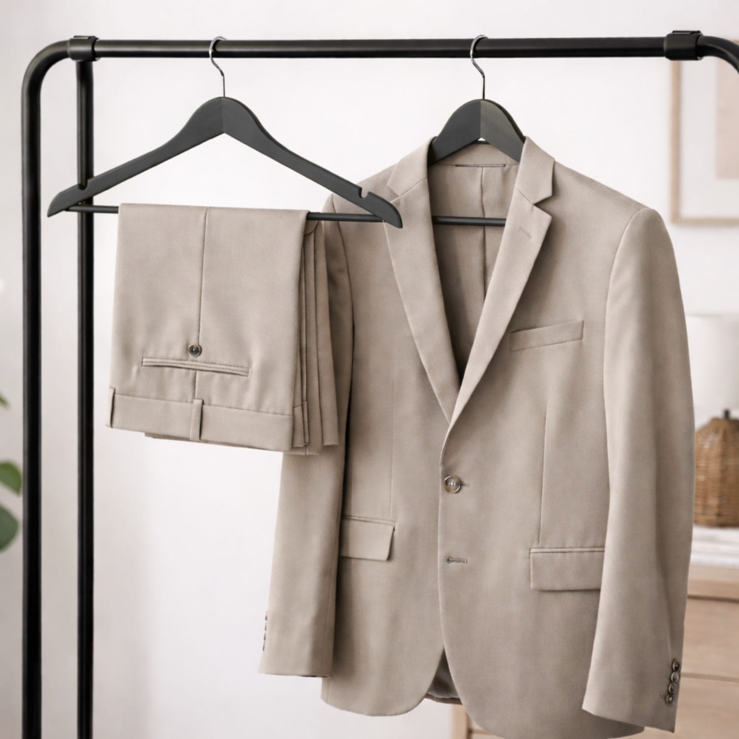 Grucce in legno grigio per giacche camicie e abiti appendiabiti armadio