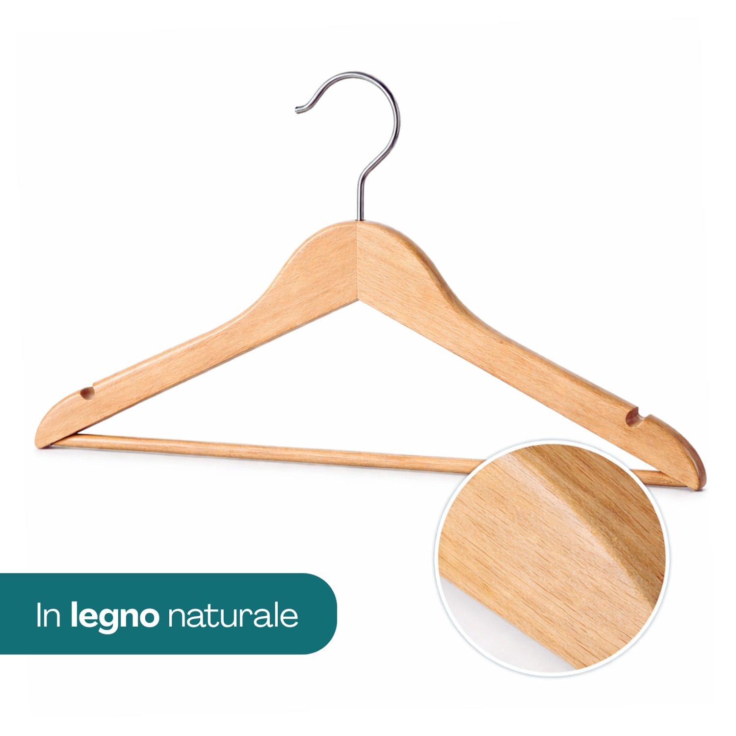 Grucce appendiabiti in legno resistenti per armadio