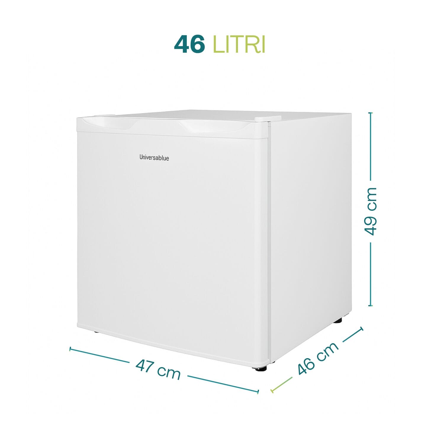 mini frigo da bar staylux Mini frigo 46L bianco Universablue compatto con misure 47x46x49 cm frigorifero piccolo